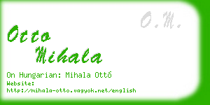 otto mihala business card