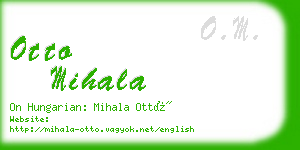 otto mihala business card